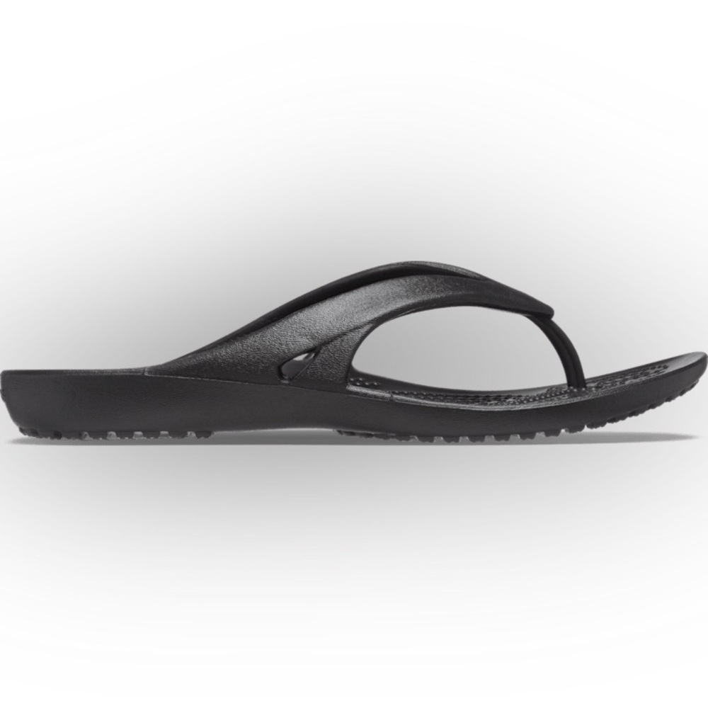 Crocs Kadee II Flip Flops Womens Black Comfort Thong Sandals Size 10